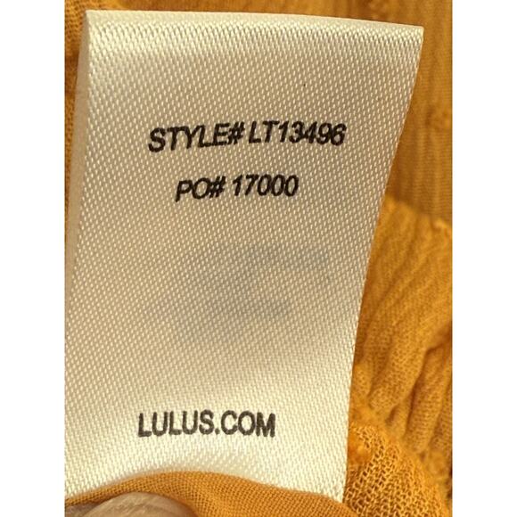 Lulus S Sunny Story Mustard Lace Bell Sleeve Off Shoulder Top Boho Cottagecore - Picture 11 of 11